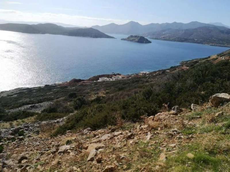 Plaka bei Elounda Kreta, Plaka Elounda: Bauland direkt am Meer zu verkaufen Grundstück kaufen